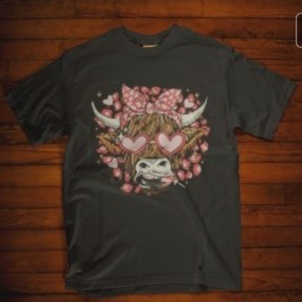 Valentine cow tee shirt